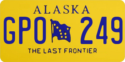 AK license plate GPO249