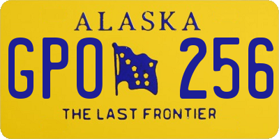 AK license plate GPO256