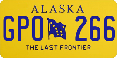 AK license plate GPO266