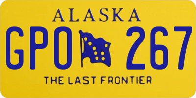 AK license plate GPO267