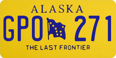 AK license plate GPO271