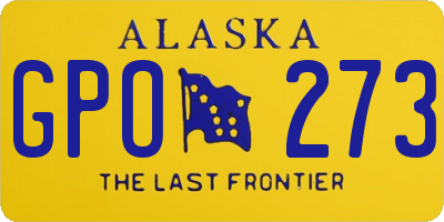 AK license plate GPO273