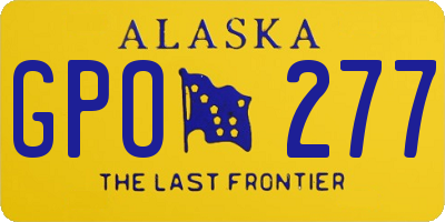 AK license plate GPO277