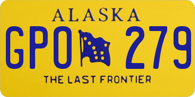 AK license plate GPO279