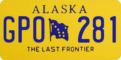AK license plate GPO281