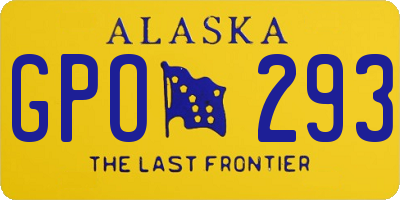 AK license plate GPO293