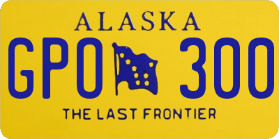 AK license plate GPO300