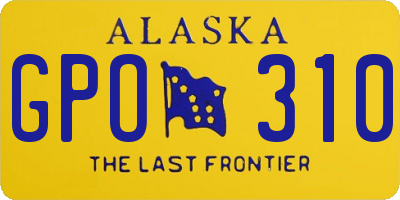 AK license plate GPO310