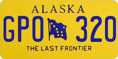AK license plate GPO320