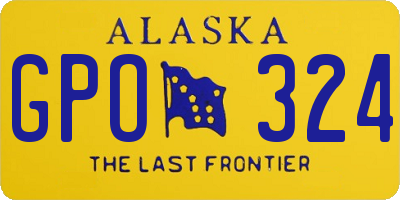AK license plate GPO324
