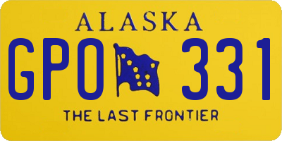 AK license plate GPO331