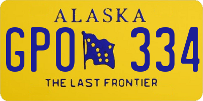 AK license plate GPO334