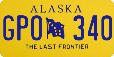 AK license plate GPO340