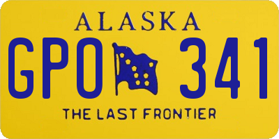 AK license plate GPO341