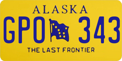 AK license plate GPO343