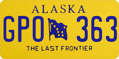 AK license plate GPO363