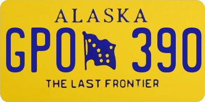 AK license plate GPO390
