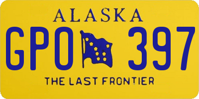 AK license plate GPO397