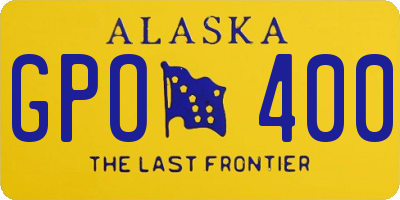AK license plate GPO400