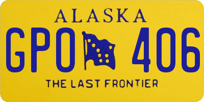 AK license plate GPO406