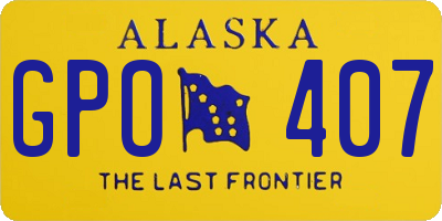 AK license plate GPO407