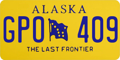 AK license plate GPO409