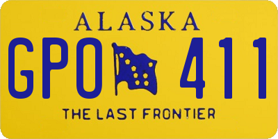 AK license plate GPO411