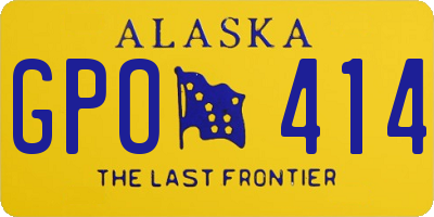 AK license plate GPO414