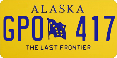 AK license plate GPO417