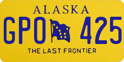 AK license plate GPO425
