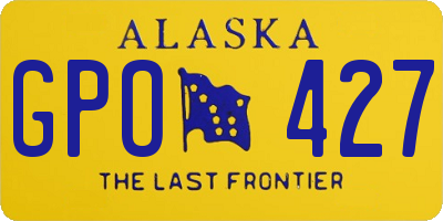 AK license plate GPO427