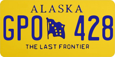 AK license plate GPO428