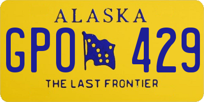 AK license plate GPO429