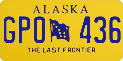 AK license plate GPO436