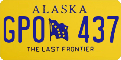 AK license plate GPO437