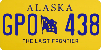 AK license plate GPO438