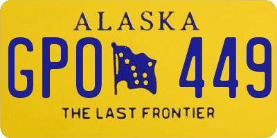 AK license plate GPO449