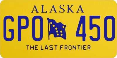 AK license plate GPO450