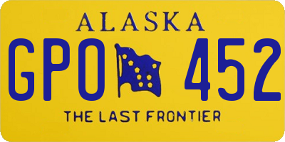 AK license plate GPO452