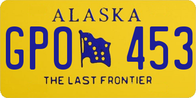 AK license plate GPO453