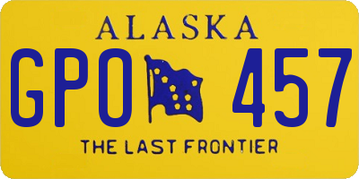 AK license plate GPO457