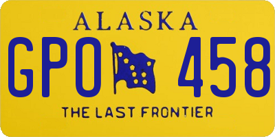 AK license plate GPO458