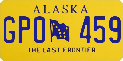 AK license plate GPO459