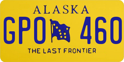 AK license plate GPO460