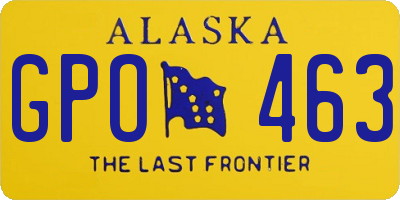 AK license plate GPO463
