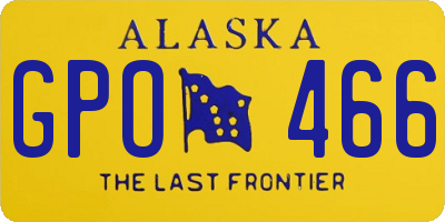 AK license plate GPO466