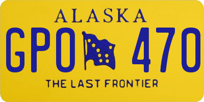 AK license plate GPO470