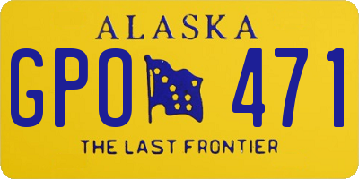 AK license plate GPO471