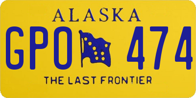AK license plate GPO474