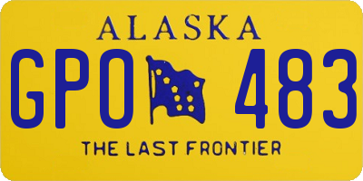 AK license plate GPO483
